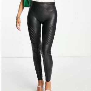 SPANX Women’s Faux Leather Moto Leggings Medium